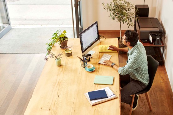 Man working on computer