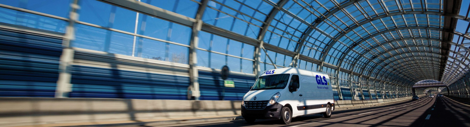 GLS van in the city