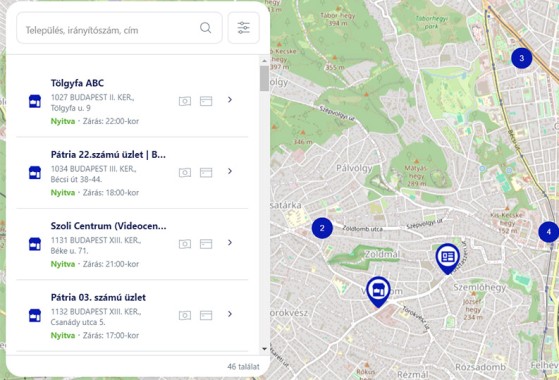 Map of GLS points